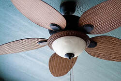 electricial ceiling fan installed